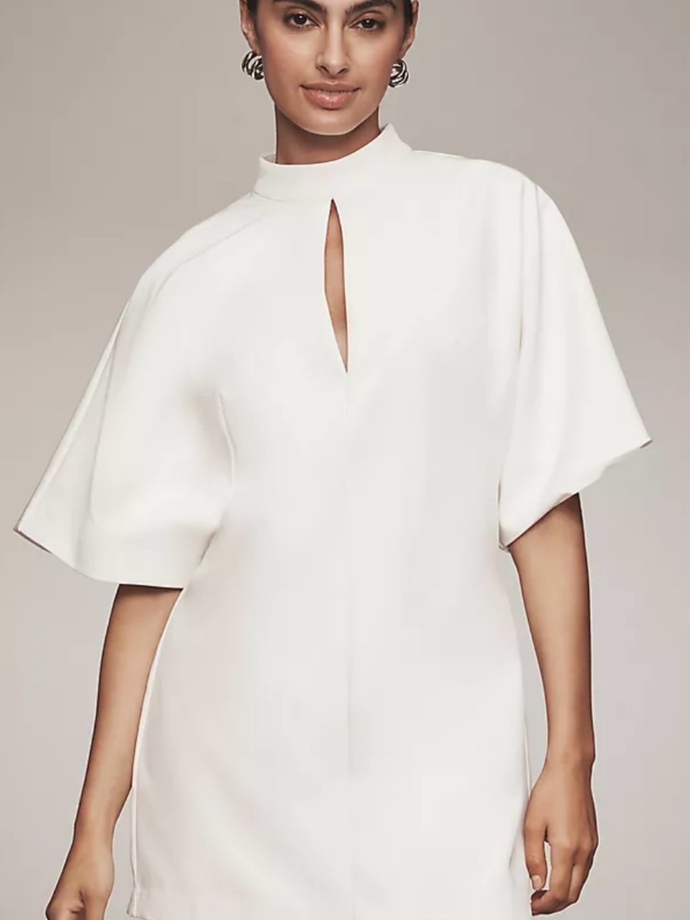 NWT - Maeve Anthropologie Ivory Mock-Neck Kimono dress size S